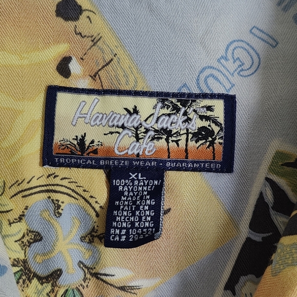 Havana Jack's Cafe Men's Button Down Shirt - Size XL - Picture 3 of 6